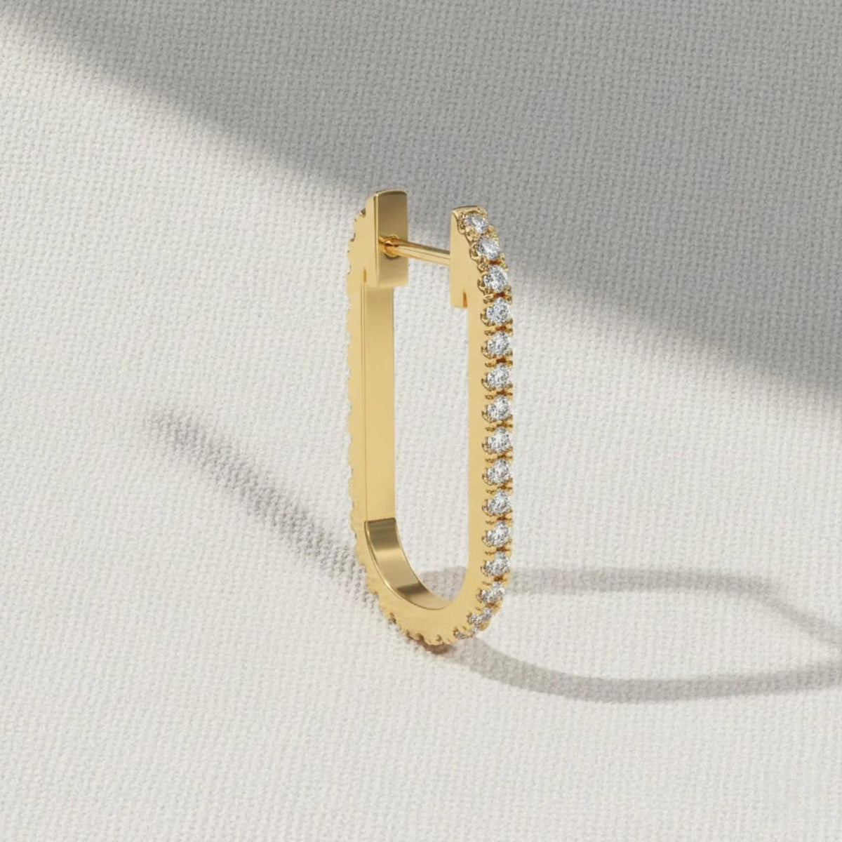 Diamond Hoop Earring / Diamond Huggies / 14k Solid Gold Huggie Earrings / Hoop Earrings / Diamond Hoop Earring / Last Minute Gift