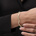 Handmade Tennis Bracelet, Gold Tennis Bracelet, Moissanite Tennis Bracelet, Dainty Bracelet, Diamond Bracelet, Gift for Her, Bracelet