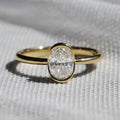 1.00CT Oval Moissanite Engagement Ring 14K Gold Solitaire Ring, Moissanite Alternative, Oval Wedding Ring For Women
