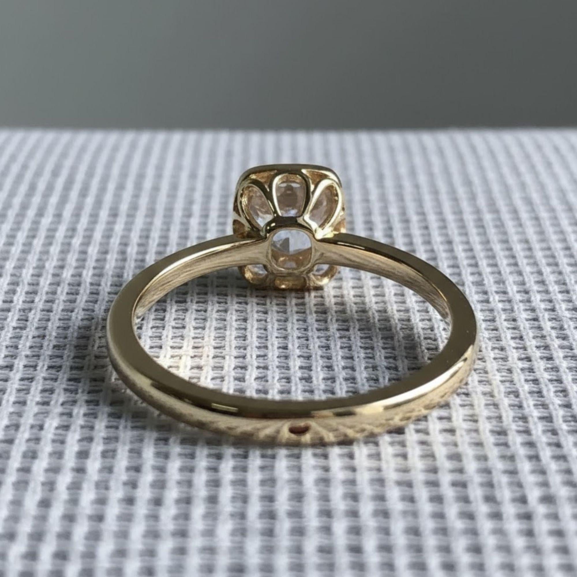 Elongated 4 CT Cushion Cut Moissanite Engagement Ring, Bezel Set Solitaire Wedding Ring, Delicate Bridal Ring, Anniversary Gifts/Ring