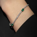 Round Brilliant Cut Moissanite Diamond Tennis Bracelet | 3.000 CTW D+ Colour VVS1 Diamonds | Gift for Her Diamond Bracelet