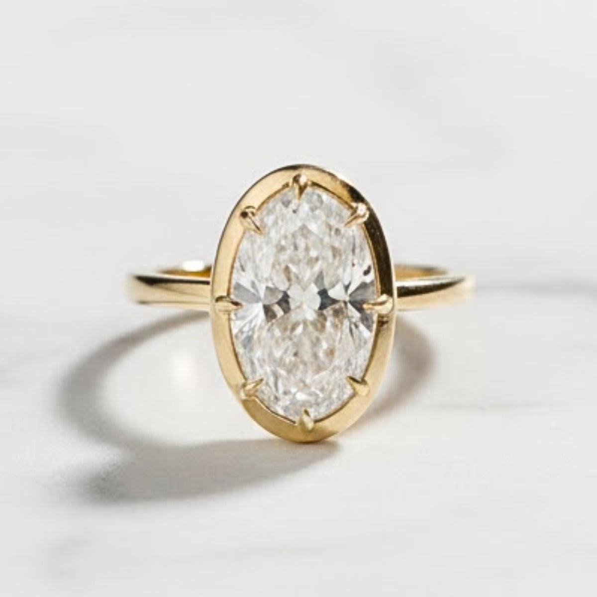 3 CT Oval Cut Moissanite Diamond Ring, 14K Gold Engagement Ring, Promise Ring For Her, Wedding Ring, Anniversary Ring For Women,gold jewelry