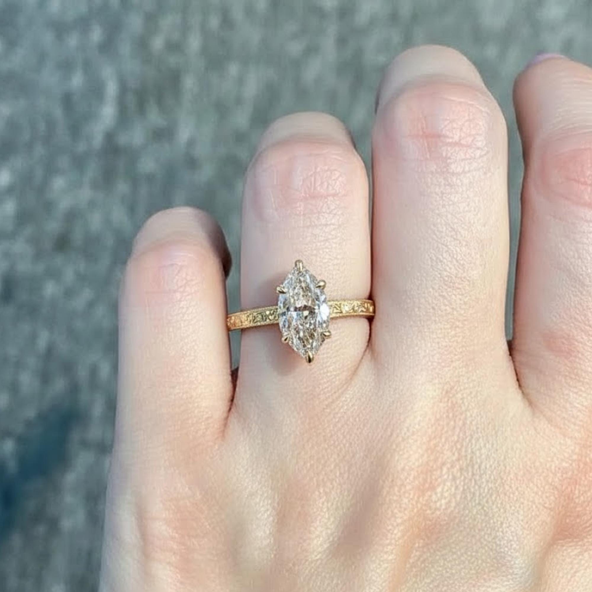 3 CT Marquise Cut Moissanite Engagement Ring, Marquise Wedding Ring, Promise Ring, Six Prong Set Classy Anniversary Rings | Gift For Her