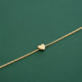 14K Gold Minimalist Heart Bracelet for Women,Solid Gold Bracelet,Tiny Heart Bracelet,