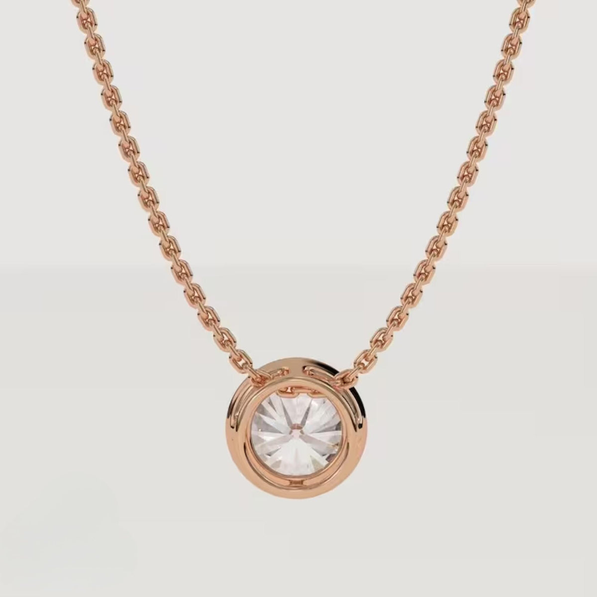 14k Gold Moissanite Necklace Moissanite Solitaire Necklace Bridesmaid Necklace Minimalist Round Brilliant Cut Solitaire Necklace