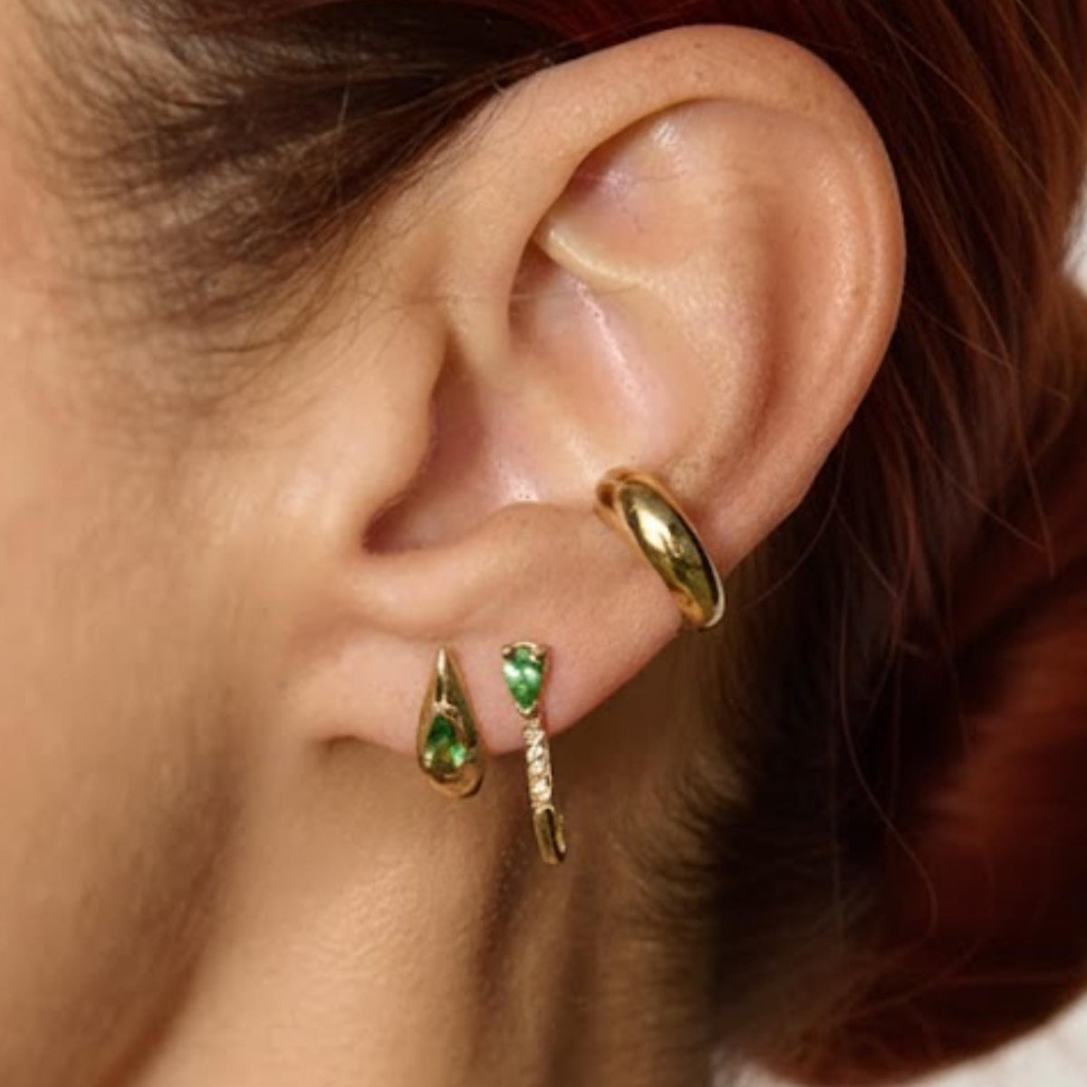 Safety pin earring 14K Gold Diamond safety pin earring hypoallergenic safety pin earrings small saftey pin earrings