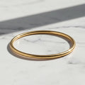 14K Yellow Solid Gold  Wedding Band - 1mm Dome Rings, Polished Classic Wedding Rings with Free Engraved
