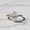 Oval Diamond Ring, Moissanite Diamond Solitaire Engagement Ring, Proposal Gold Ring, Handmade Rings For Women, Anniversary Gift for Her