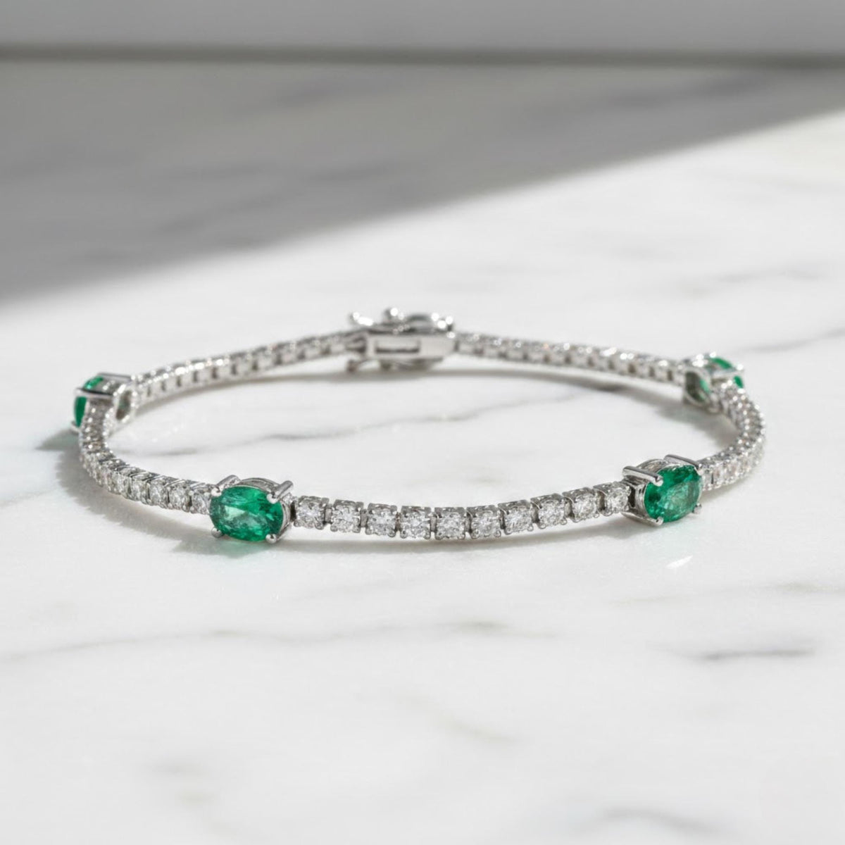Round Brilliant Cut Moissanite Diamond Tennis Bracelet | 3.000 CTW D+ Colour VVS1 Diamonds | Gift for Her Diamond Bracelet
