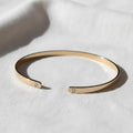Open Cuff Bracelet, Two Stone Gold Bracelet, 14K Gold Cuff Bangle For Women, Moissanite Bracelet, Birthday Gift For Wife, Daily Wear