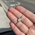 14k White Gold Diamond Bezel Bracelet: Solitaire Cable Chain, Opal Diamond Bracelet