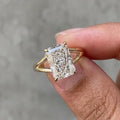 Radiant Cut Lab Grown Diamond Solitaire Engagement Ring, 2.00ct Radiant Cut Diamond Split Shank Ring, IGI Certified, Proposal Ring