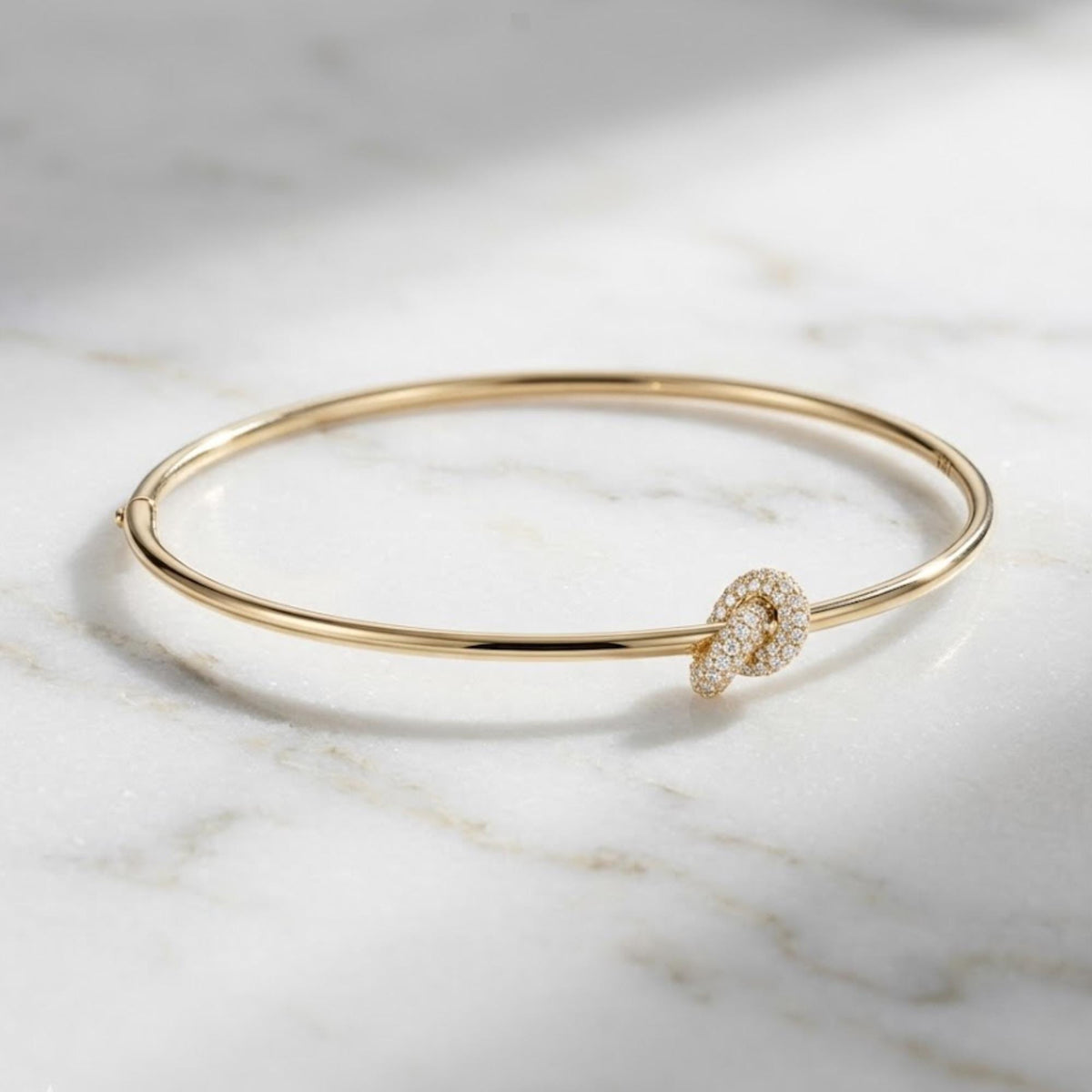 Diamond Bangle / 14k Gold plated Stacking Diamond Bangle 0.60CTW / Stackable Layering Diamond Bangle Bracelet / Gift Ideas