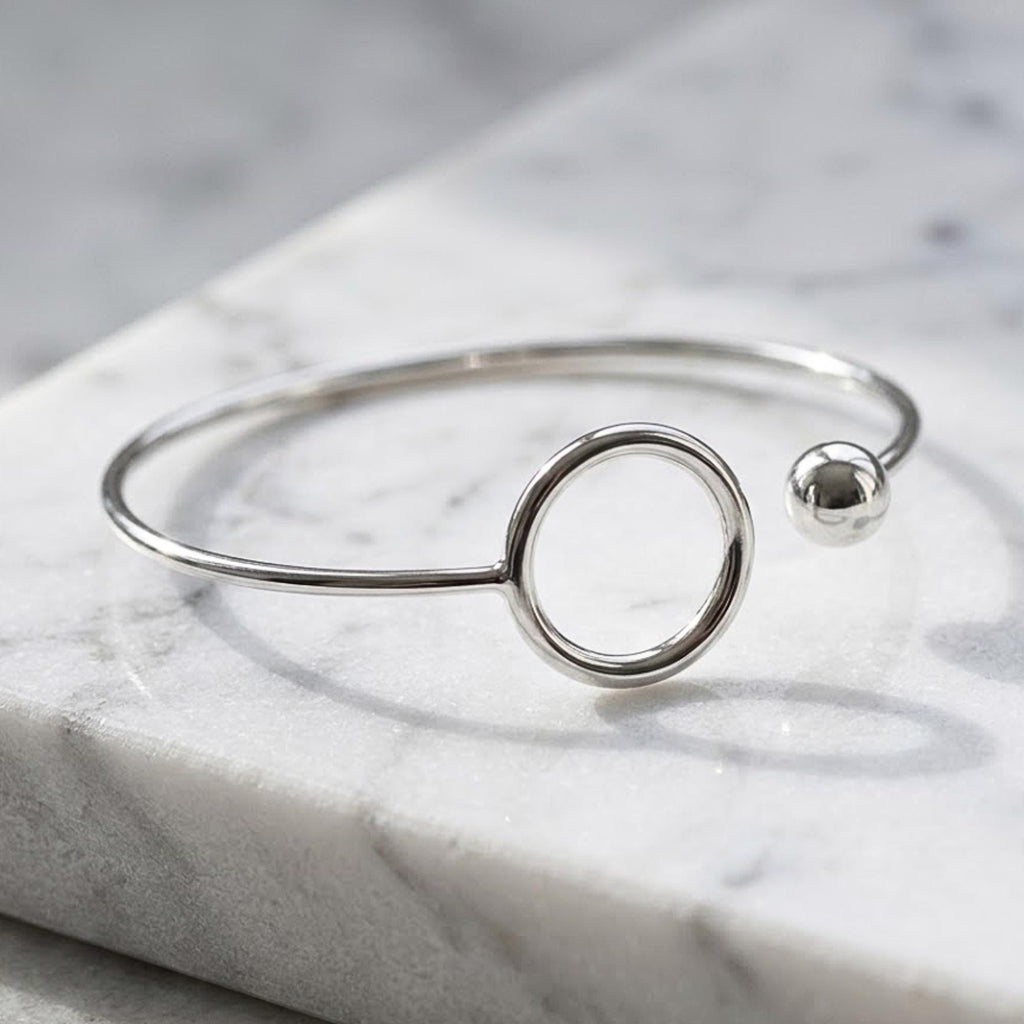 Minimalist Sterling Silver Cuff Bangles Set | Handmade Stackable Silver Bracelets | Everyday Jewelry | Gift for Her