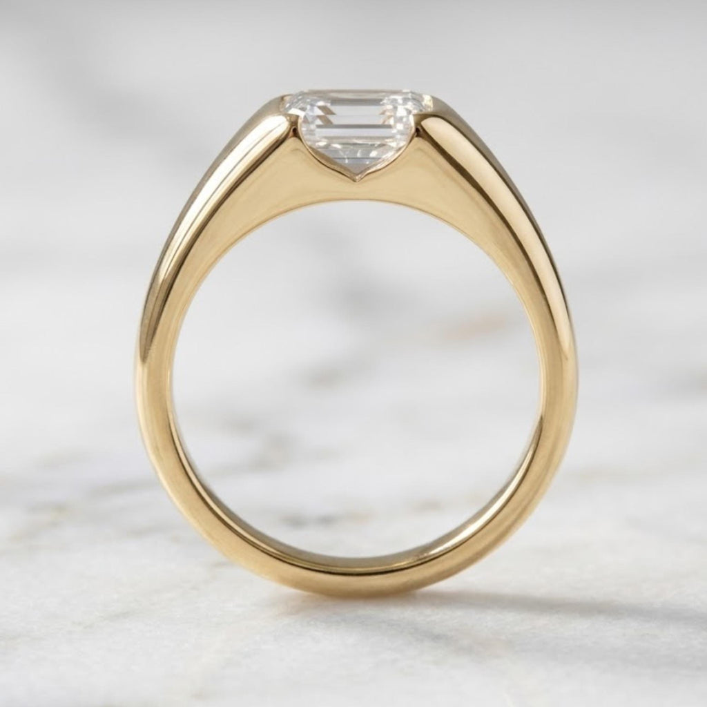 Emerald Cut Engagement Ring Emerald Moissanite Solitaire Ring Emerald Cut Diamond Ring Wedding Ring for Women Best Anniversary Gifts