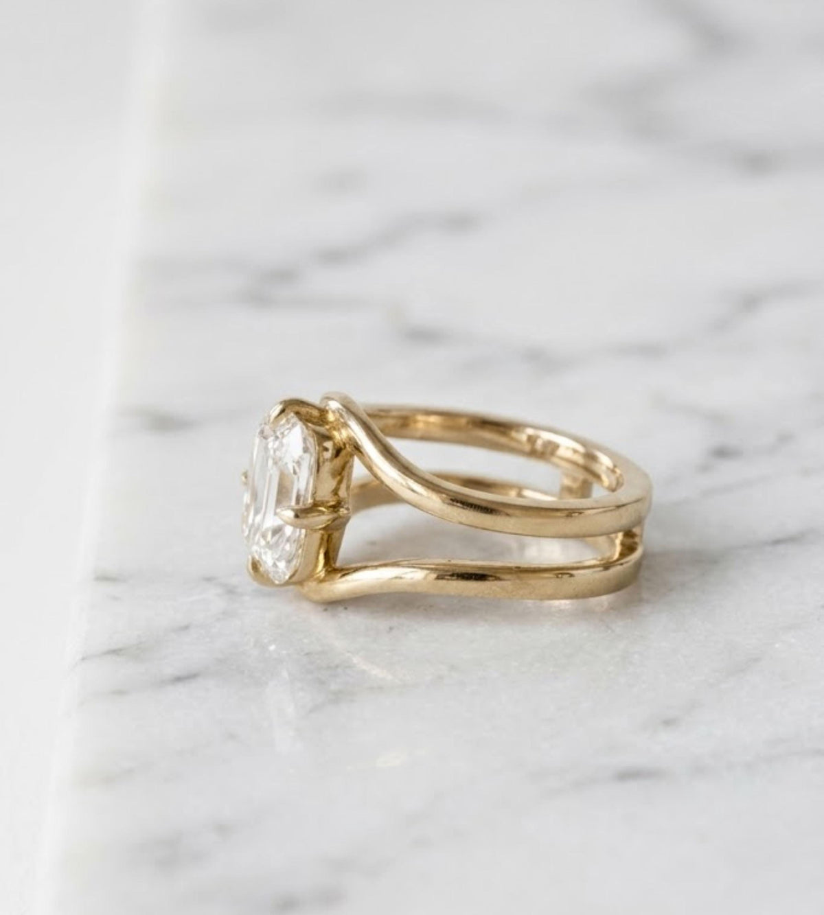 Unique Elongated Cushion Cut Moissanite Engagement Ring, Vintage Cushion Cut Solitaire Ring, Cushion Cut Promise Ring Gift for Her