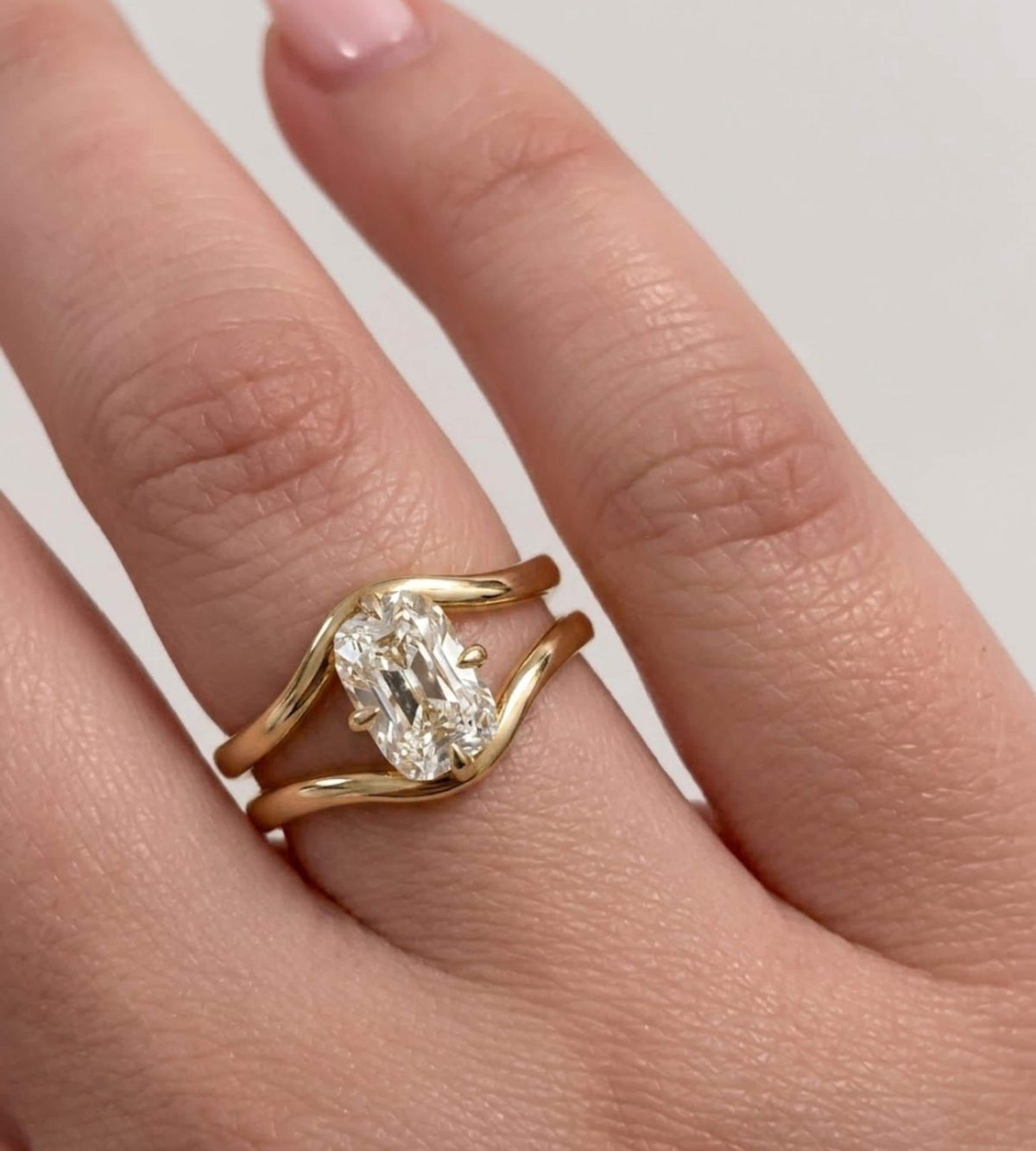 Unique Elongated Cushion Cut Moissanite Engagement Ring, Vintage Cushion Cut Solitaire Ring, Cushion Cut Promise Ring Gift for Her