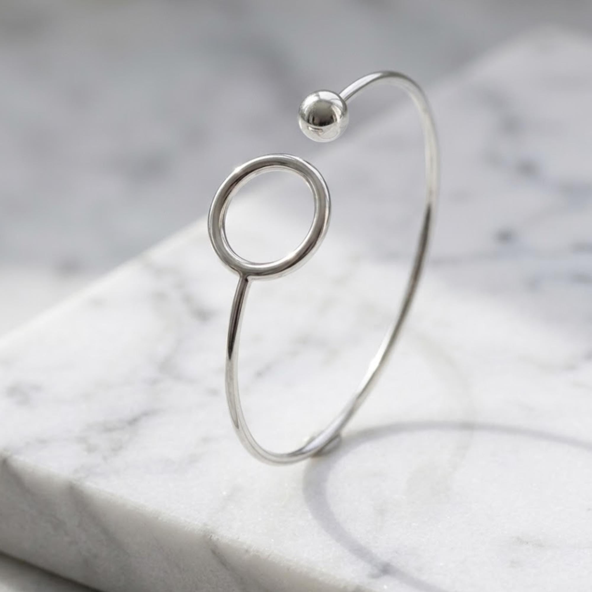 Minimalist Sterling Silver Cuff Bangles Set | Handmade Stackable Silver Bracelets | Everyday Jewelry | Gift for Her