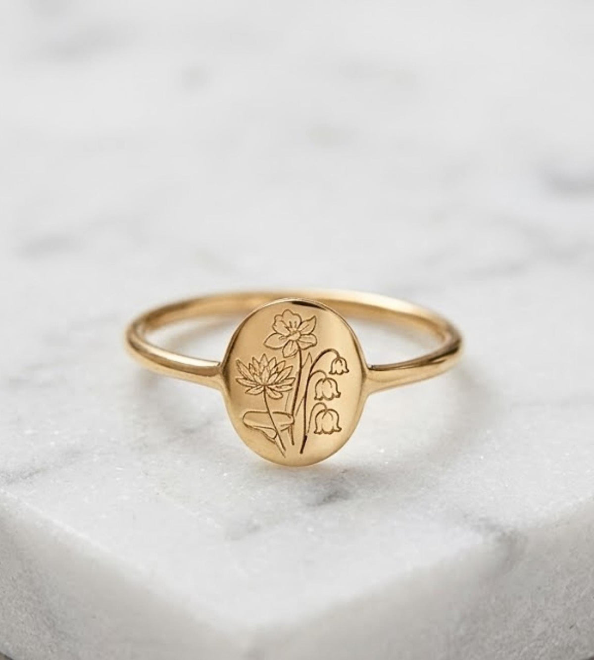Family Florals Ring | Multiple Birth Flower Jewelry | Mother's Day Giftss | mothers day gifts
