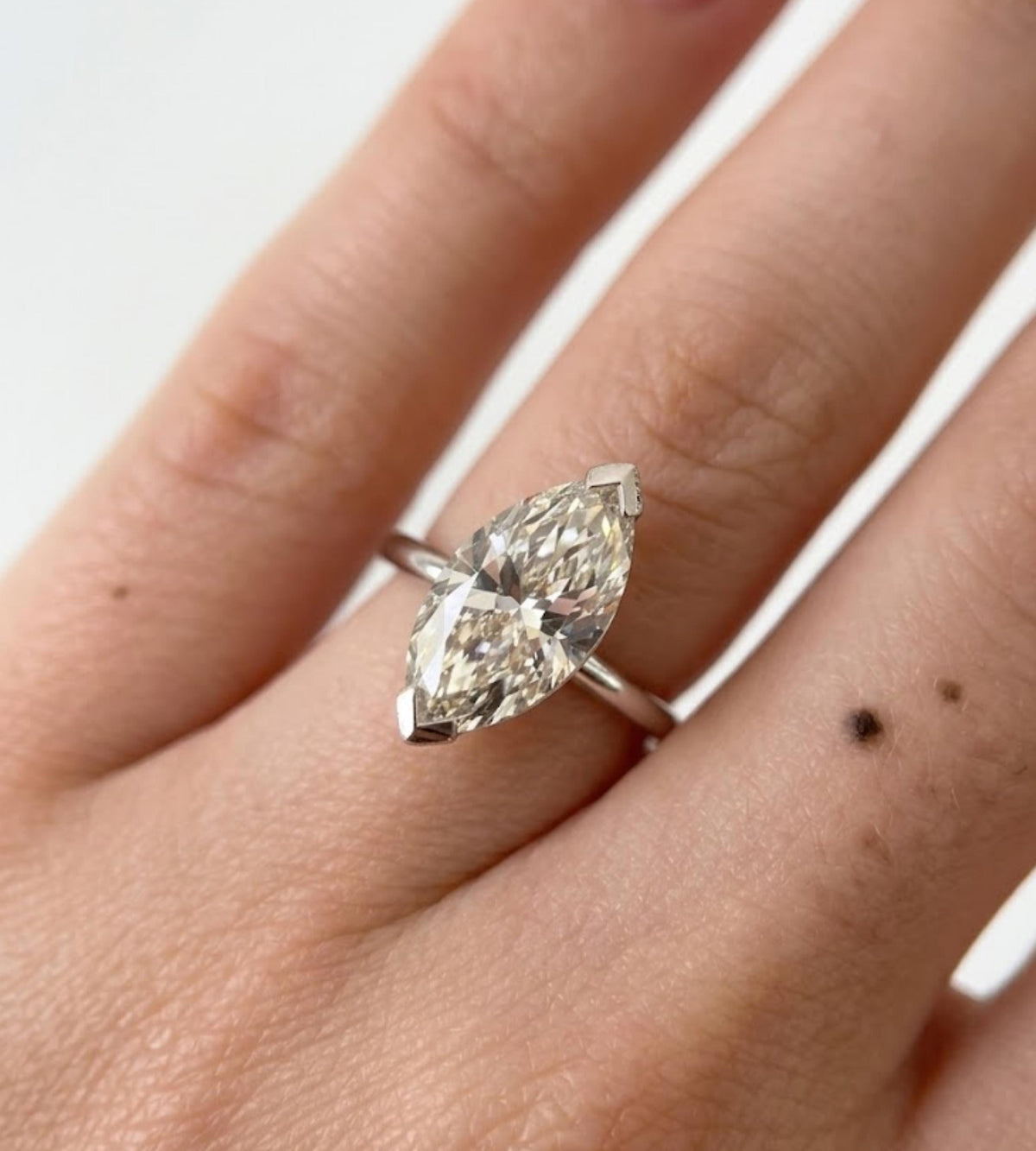 1.00 to 5.00ct Marquise Cut Moissanite Engagement Ring | 14K Gold Solitaire Promise Ring | Delicate Proposal Anniversary Bridal Jewelry
