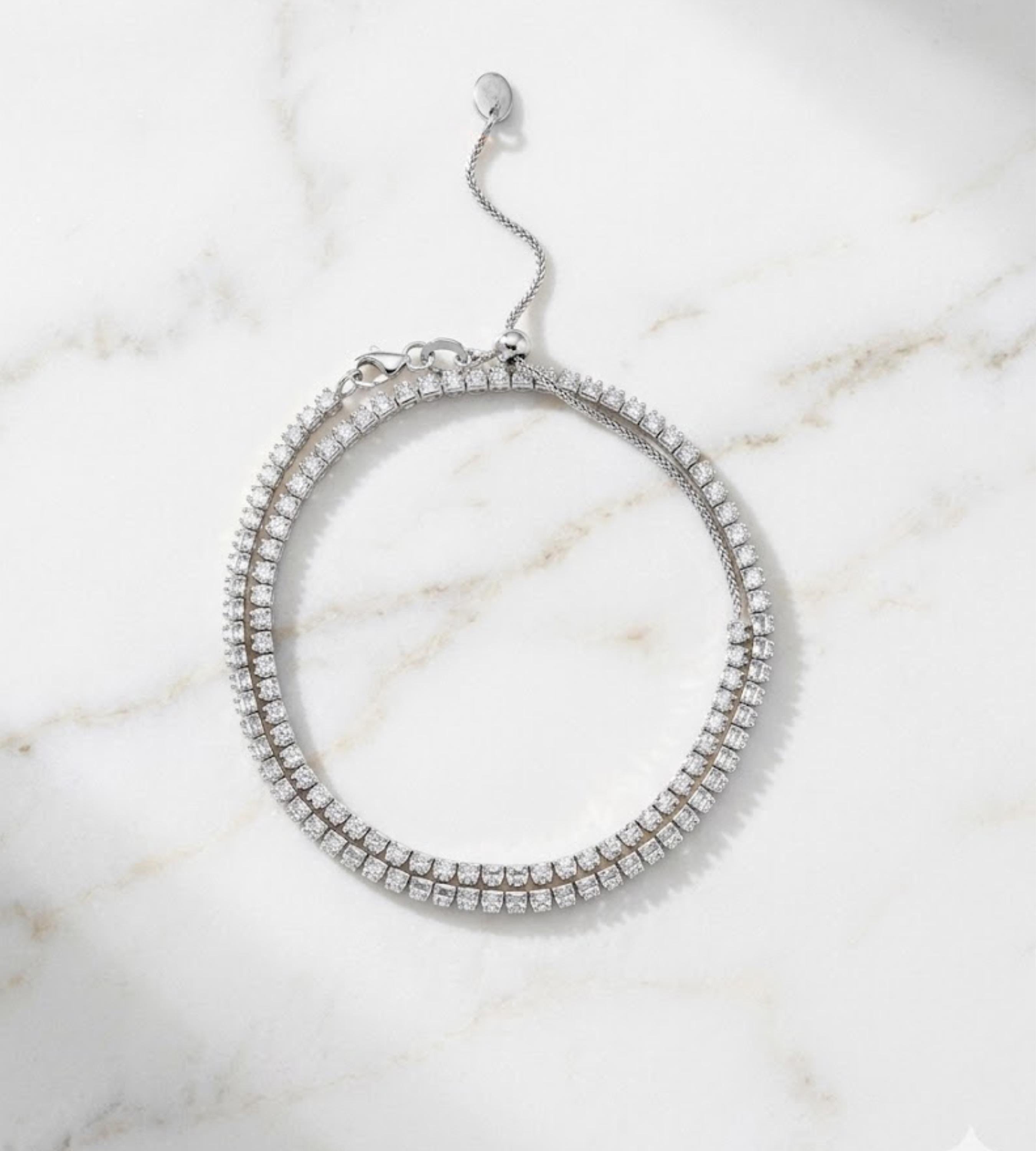 Handmade Round Prong Tennis Necklace, Moissanite Necklace, Bridal Jewelry, Wedding Necklace, Bridal Necklace,Gift for Her, Layering Necklace