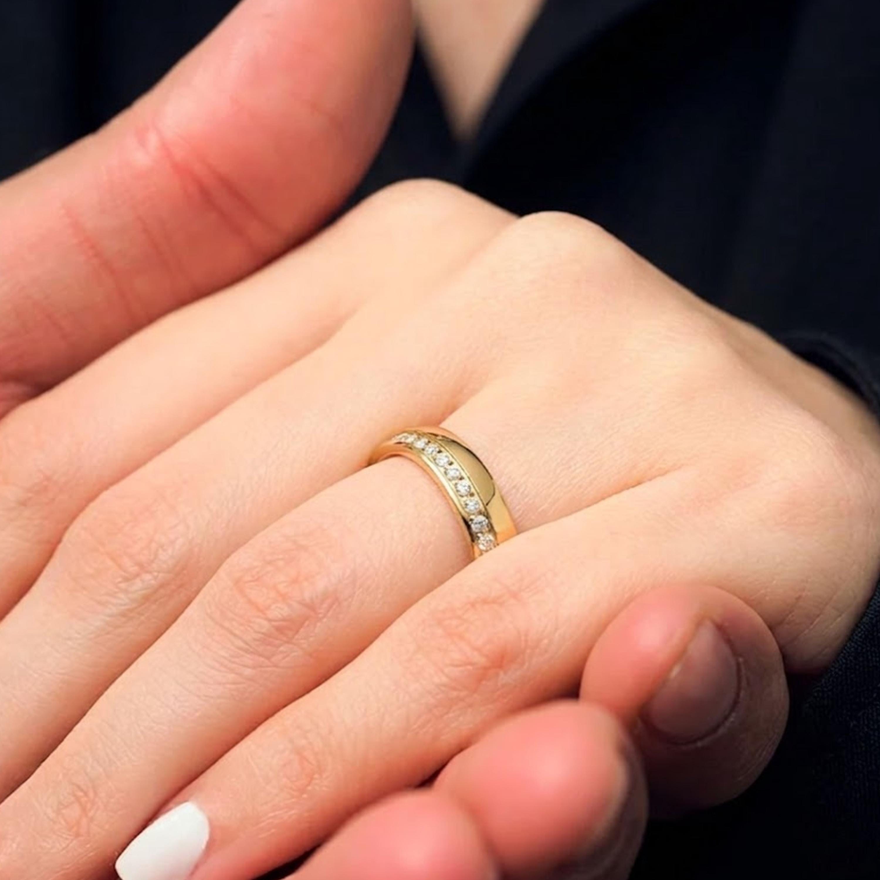 Matching Couple Rings • wedding band set • Personalized Promise Rings • Engravable Inside • his and hers wedding bands