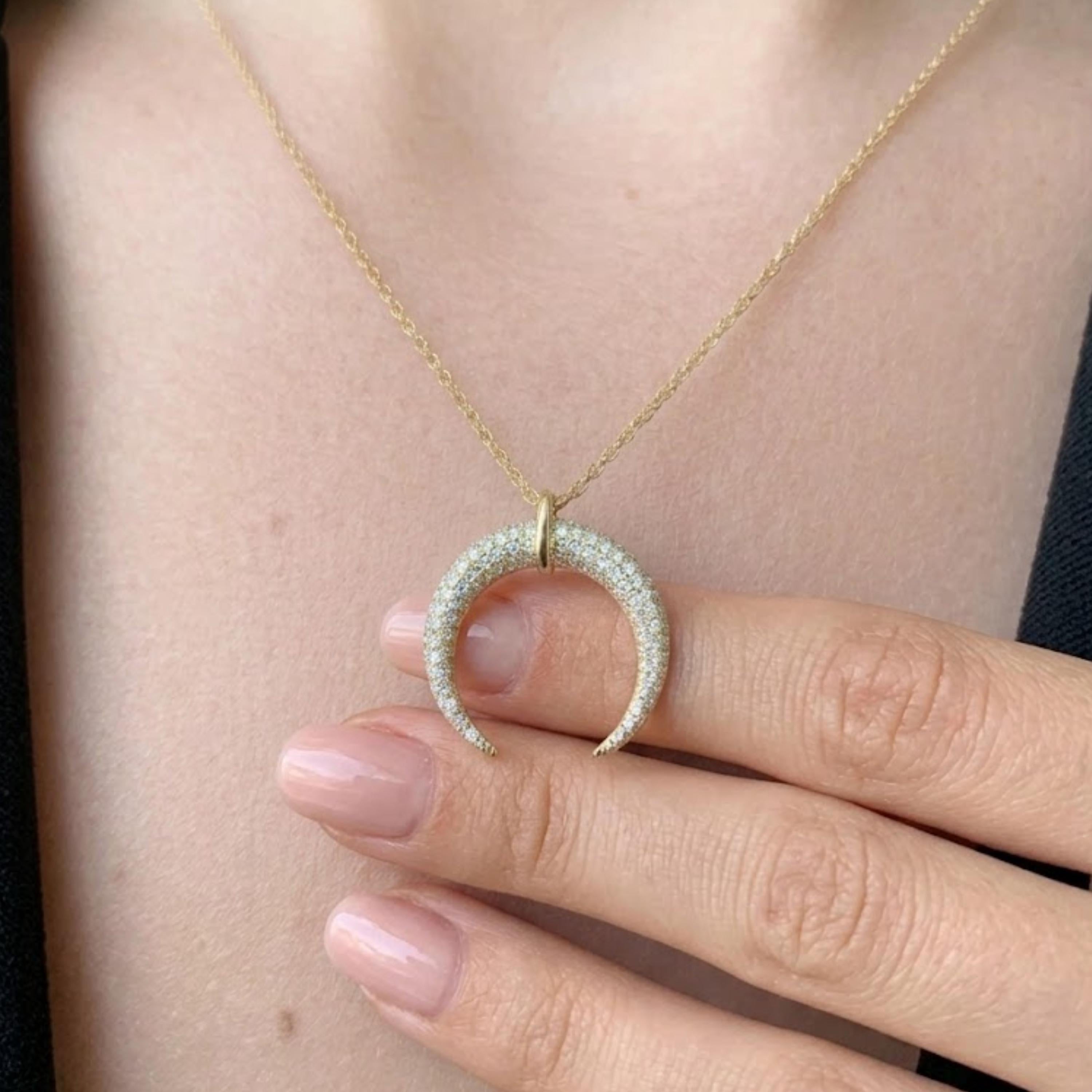 Crescent Moon Necklace Gold | Half Moon Necklace Waterproof | Crescent Moon Necklace Silver | Rose Gold Crescent Moon Pendant Necklace