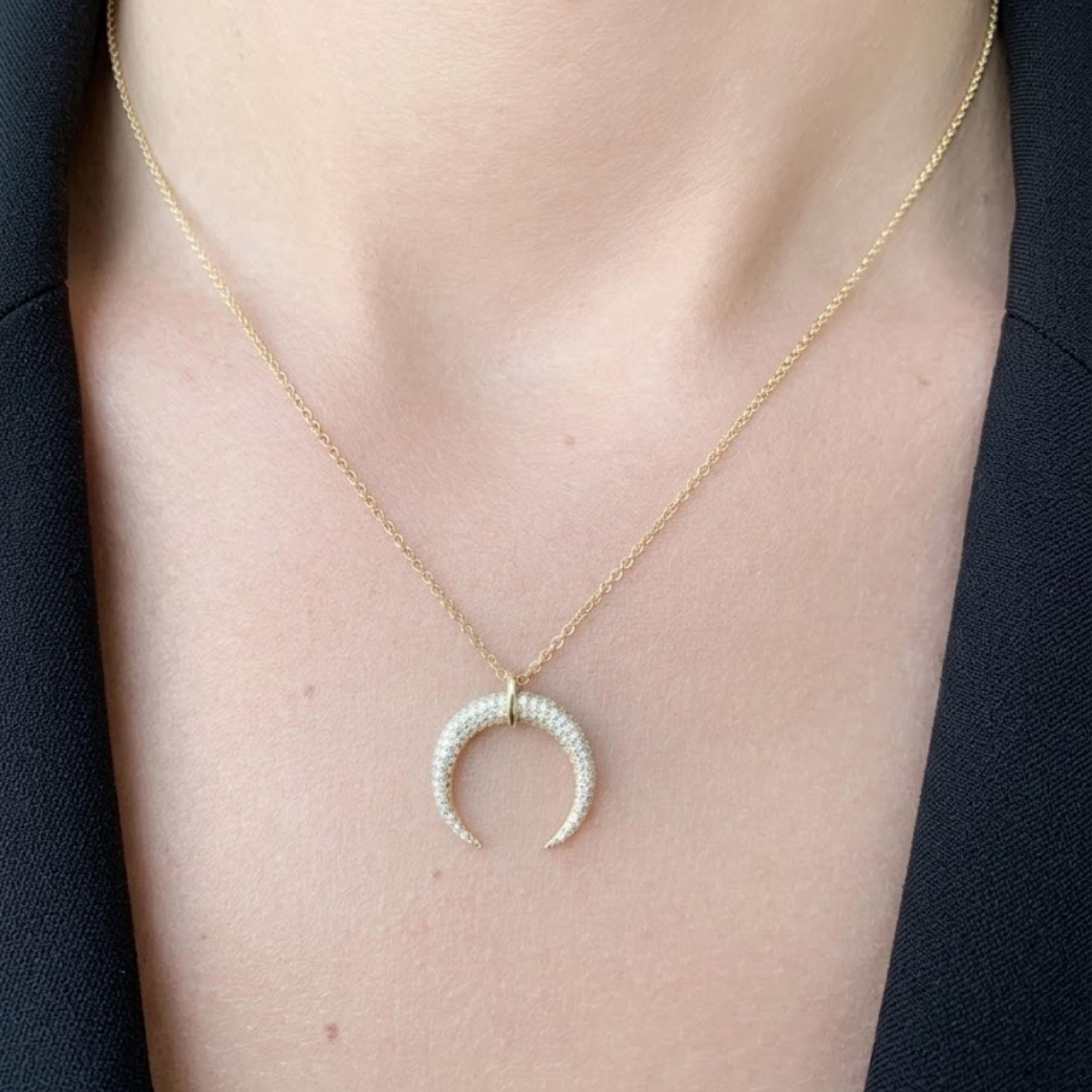 Crescent Moon Necklace Gold | Half Moon Necklace Waterproof | Crescent Moon Necklace Silver | Rose Gold Crescent Moon Pendant Necklace