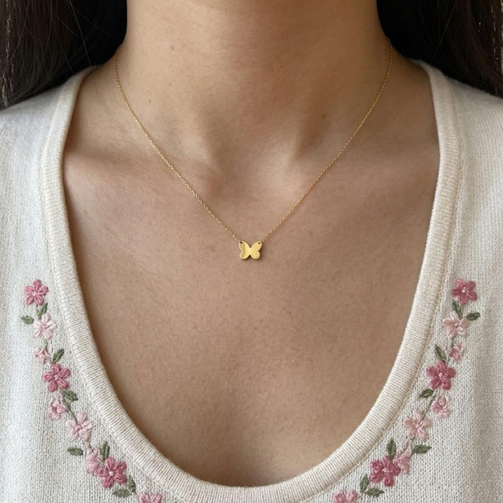 14K Solid Yellow Gold Children's Necklace: 14" Baby Girl Chain