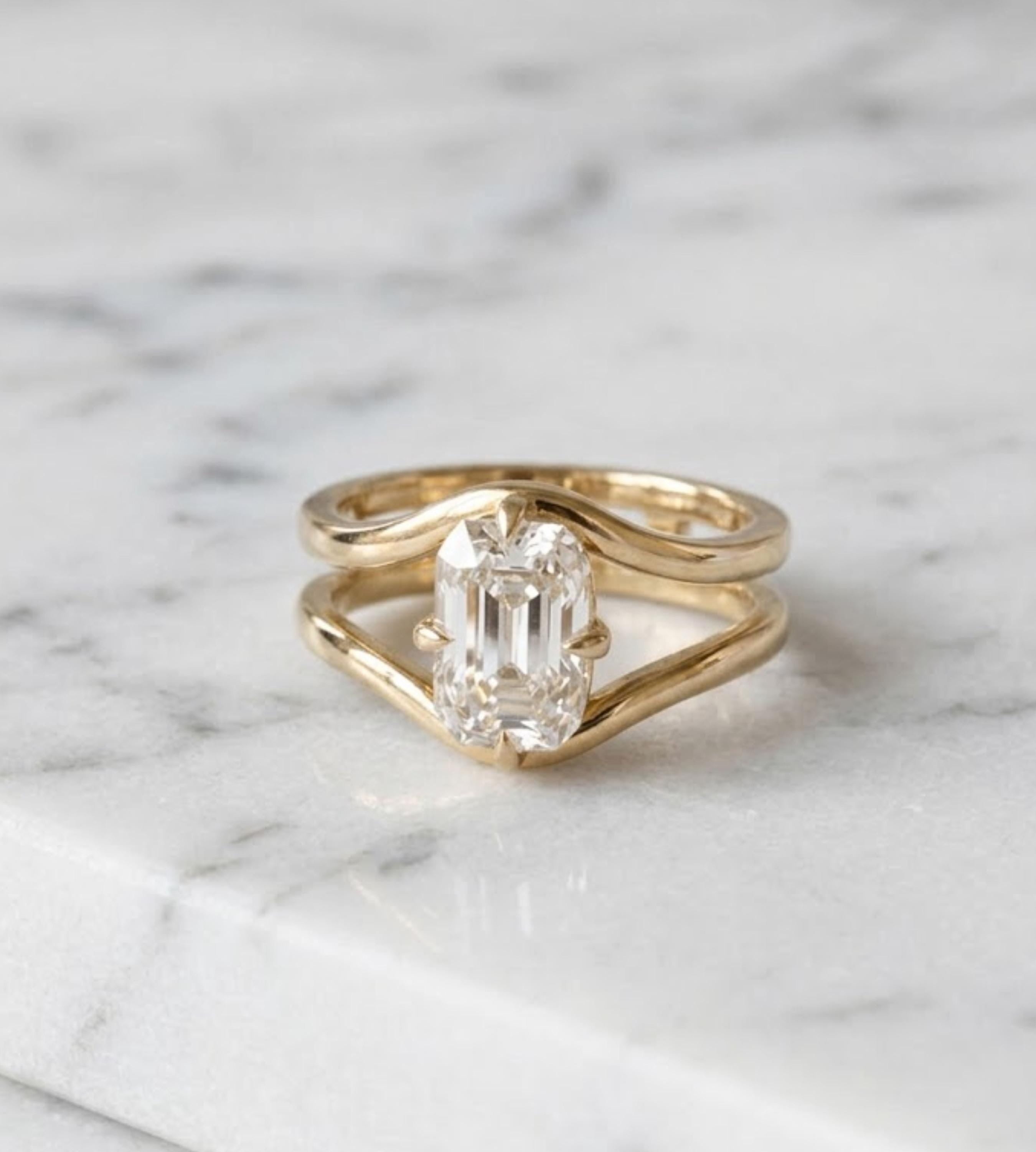 Unique Elongated Cushion Cut Moissanite Engagement Ring, Vintage Cushion Cut Solitaire Ring, Cushion Cut Promise Ring Gift for Her