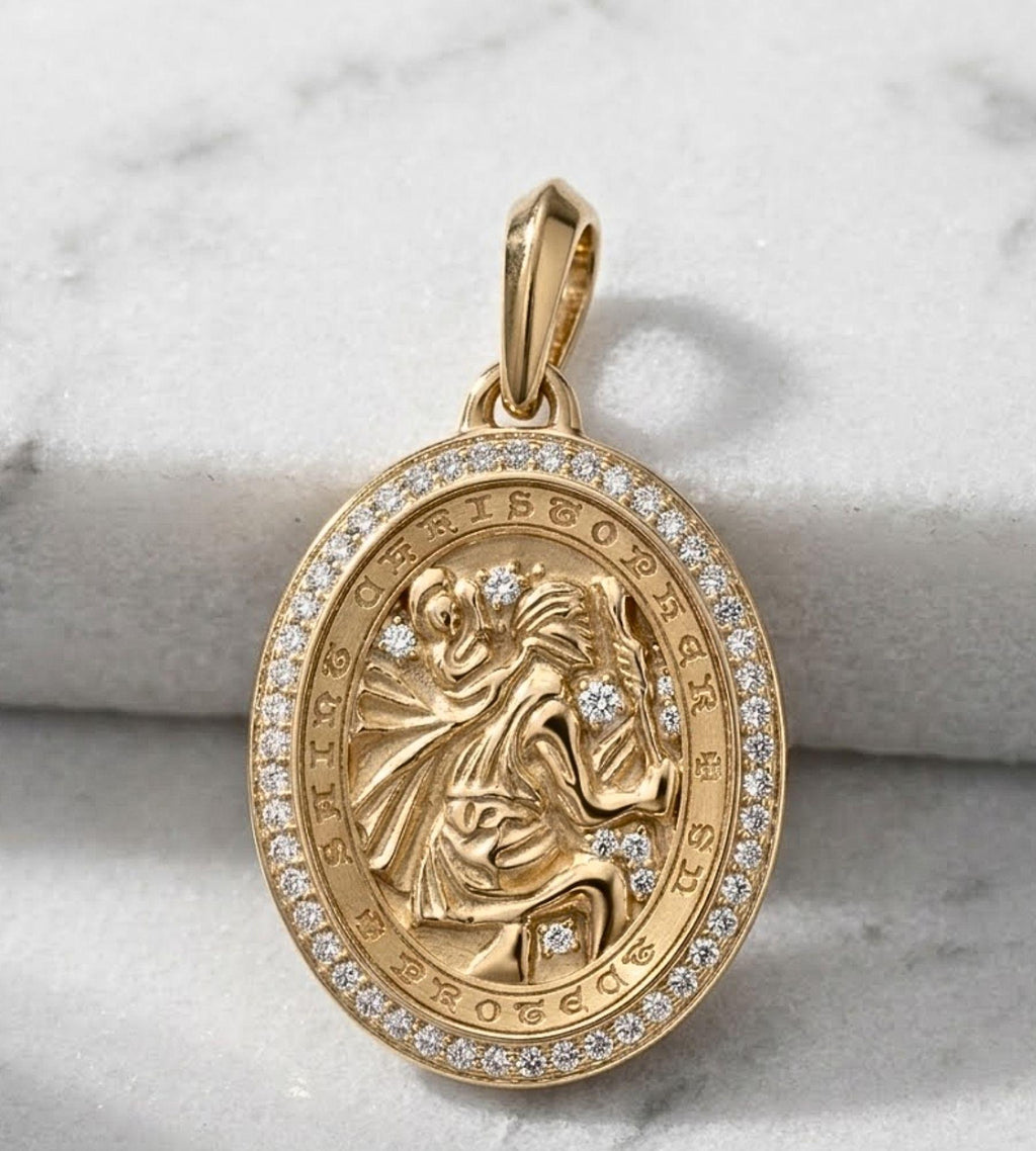 14k Gold St Michael Pendant Saint Michael Medal Man Pendant Man Necklace for Men Pendant for Men Gold Man Necklace Gift Mans Gift For Man