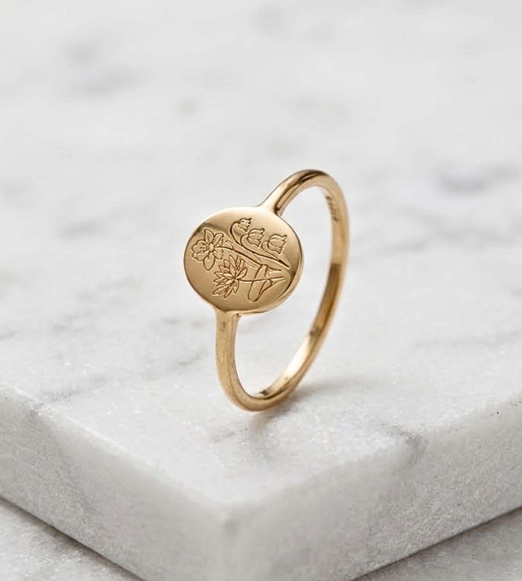 Family Florals Ring | Multiple Birth Flower Jewelry | Mother's Day Giftss | mothers day gifts