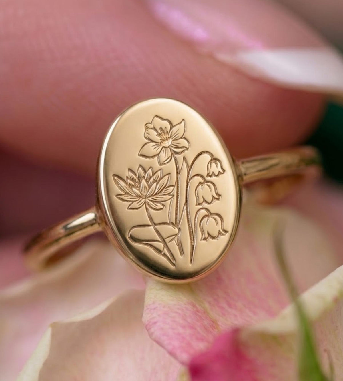 Family Florals Ring | Multiple Birth Flower Jewelry | Mother's Day Giftss | mothers day gifts