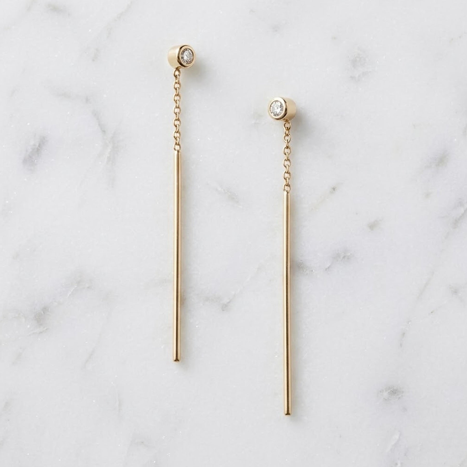 Threader Earrings - Chain Drop Earrings - Chain linear Earrings - Chain Earrings - Minimal Earrings - Linear Drop Earrings - PAMELA EARRINGS