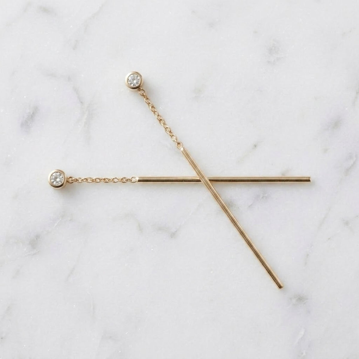 Threader Earrings - Chain Drop Earrings - Chain linear Earrings - Chain Earrings - Minimal Earrings - Linear Drop Earrings - PAMELA EARRINGS