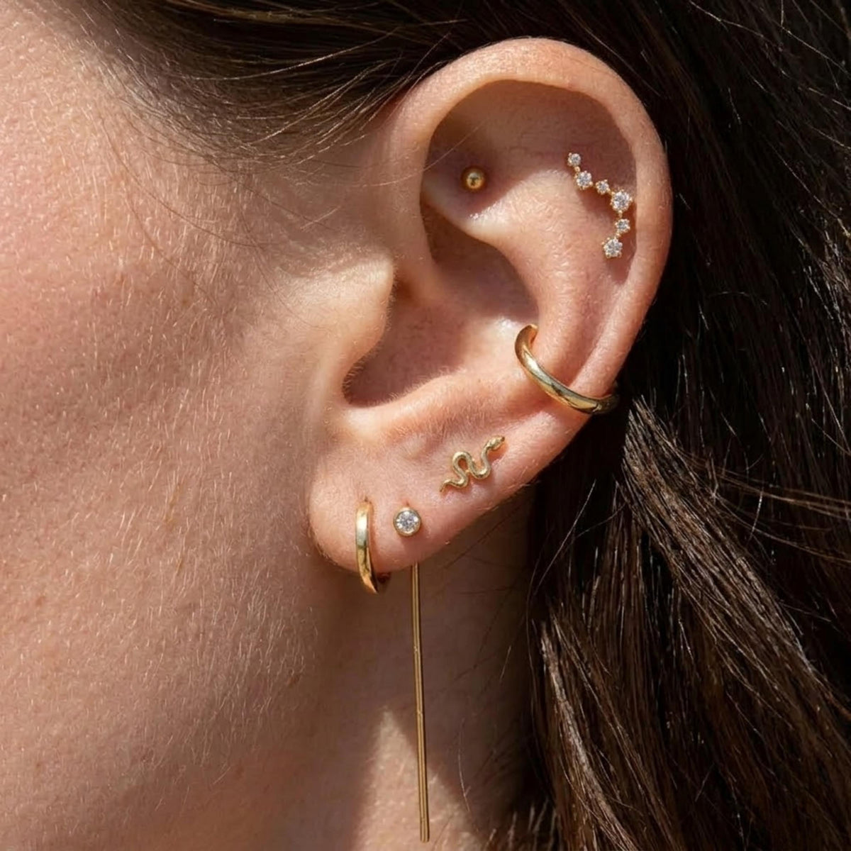 Threader Earrings - Chain Drop Earrings - Chain linear Earrings - Chain Earrings - Minimal Earrings - Linear Drop Earrings - PAMELA EARRINGS