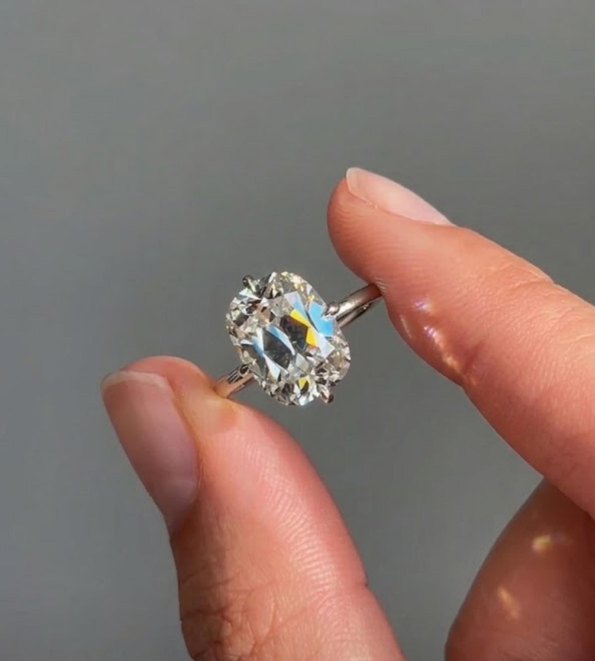 4.30 Carat Elongated Cushion Cut Moissanite Engagement Ring, Vintage Solitaire Ring, Lab Grown Diamond Option, Cushion Ring Gift for Her