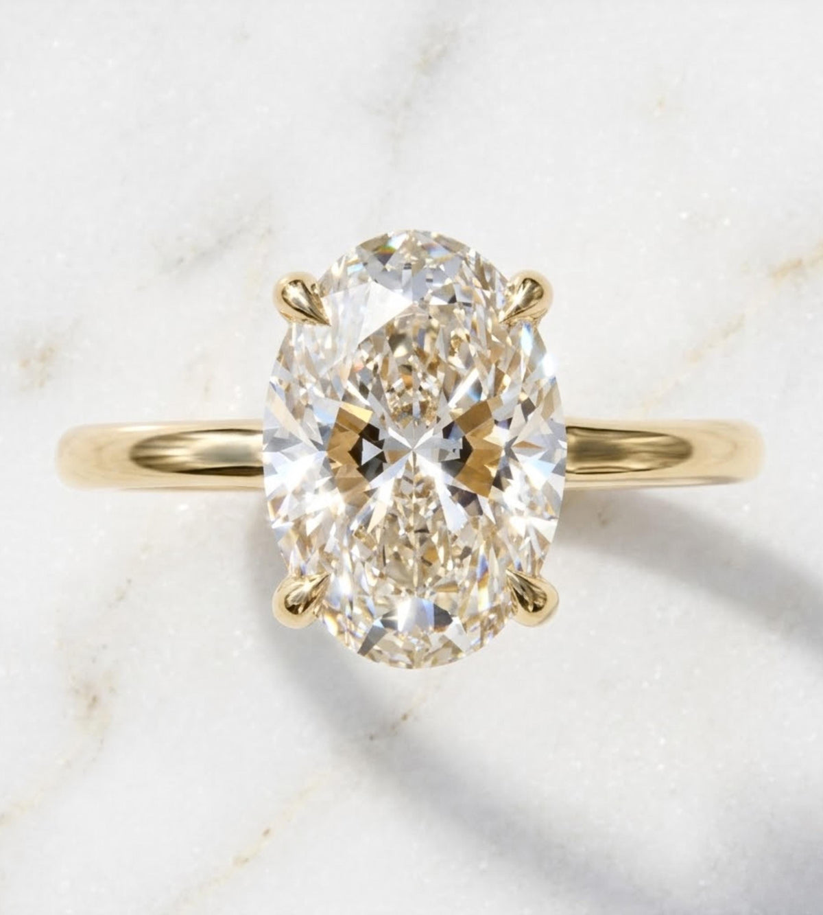 2 Ct Oval Moissanite Engagement Ring, Vintage Filigree Solitaire Ring, 14K Gold Minimalist Oval Ring, Classic Prong Set Ring Gift for Her