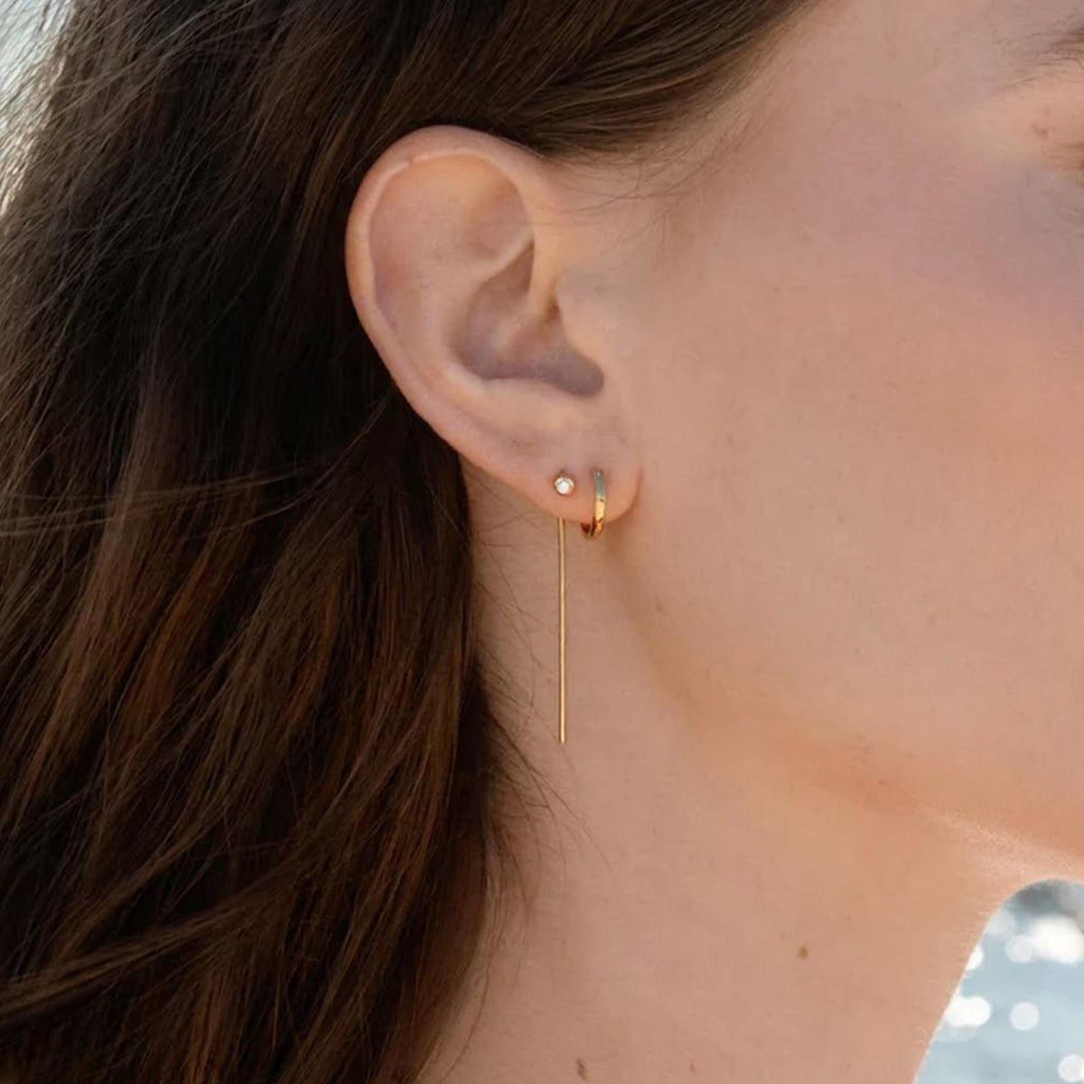 Threader Earrings - Chain Drop Earrings - Chain linear Earrings - Chain Earrings - Minimal Earrings - Linear Drop Earrings - PAMELA EARRINGS