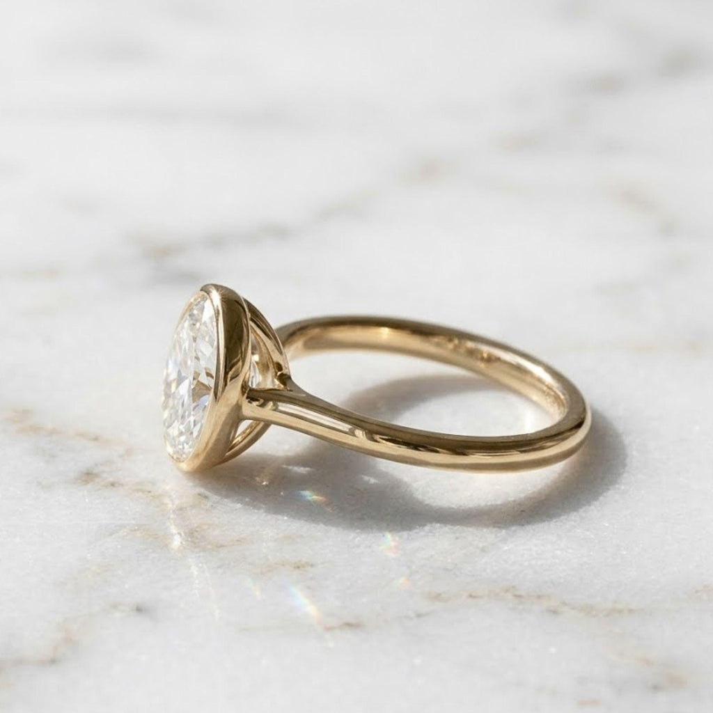 2ct Oval Cut Moissanite Engagement Ring, Oval Solitaire Moissanite Ring, 14k Solid Gold Ring, Anniversary Gift Ring, Bridal Ring, Daily Ring