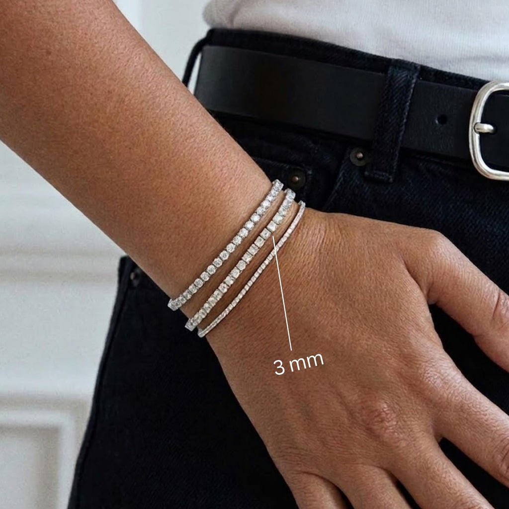 Handmade Tennis Bracelet, 14K Gold Tennis Bracelet, Moissanite Tennis Bracelet, Dainty Bracelet, Moissanite Bracelet, Gift for Her, Bracelet