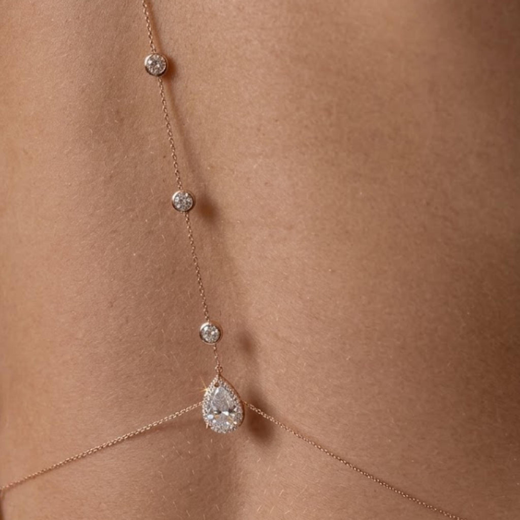 Crystal Backdrop Bridal Necklace – Wedding Dress Jewelry