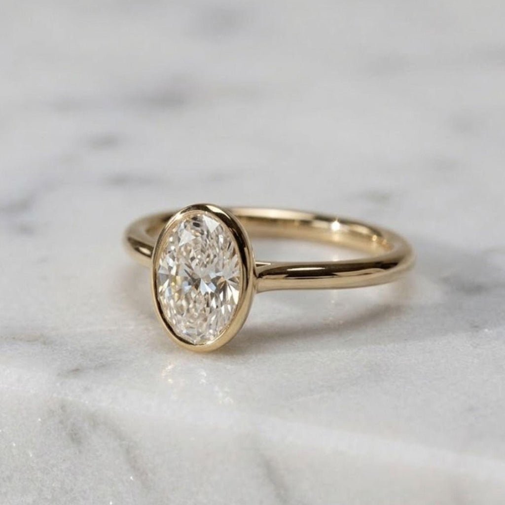 2ct Oval Cut Moissanite Engagement Ring, Oval Solitaire Moissanite Ring, 14k Solid Gold Ring, Anniversary Gift Ring, Bridal Ring, Daily Ring