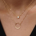 14k Gold Moissanite Necklace Moissanite Solitaire Necklace Bridesmaid Necklace Minimalist Round Brilliant Cut Solitaire Necklace