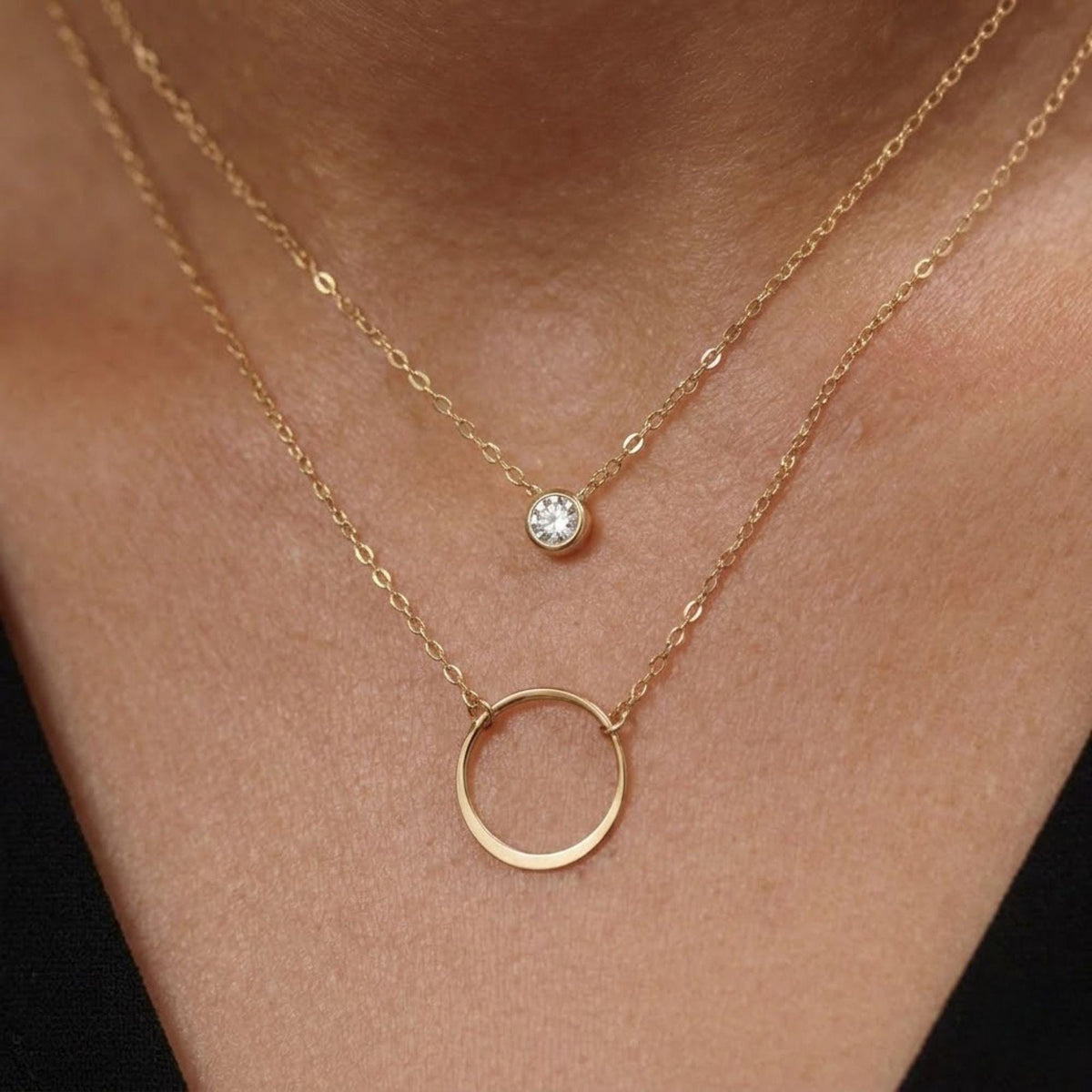 14k Gold Moissanite Necklace Moissanite Solitaire Necklace Bridesmaid Necklace Minimalist Round Brilliant Cut Solitaire Necklace