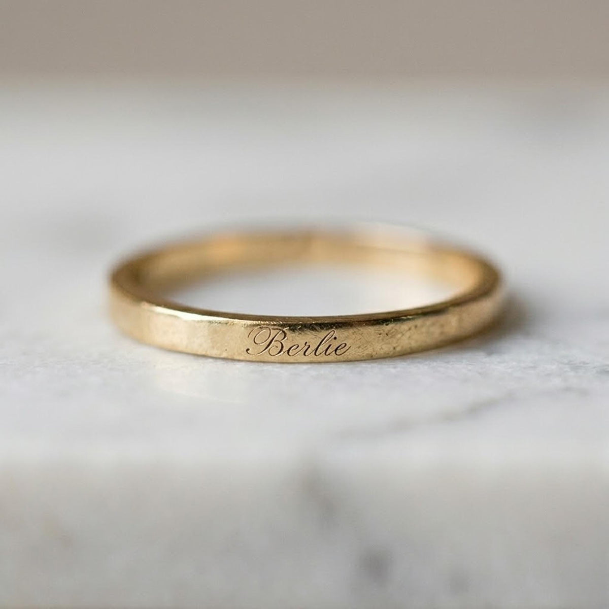 Custom Thin Band Name Ring , Engraved Personalized Ring , Minimal Stacking Ring , Mother’s Day Gift for Mom