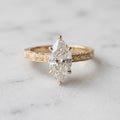 Marquise Moissanite Engagement Ring,Pave Set Band Marquise Ring,14k Gold 2.50 CT Marquise& Round Accent Ring,6 Prong Marquise Solitaire Ring