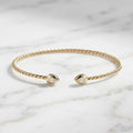 Lab-Grown Pear Diamond Open Cuff Bangle Bracelet, 14K Gold Bangle Bracelet for Women, Pear-Cut Bracelet, Lab Diamond Bracelet For Gifts